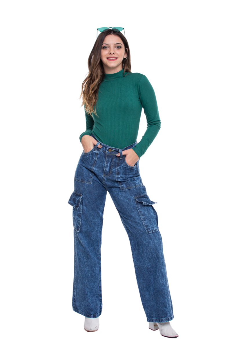 GALA CARGO WIDE LEG AZUL