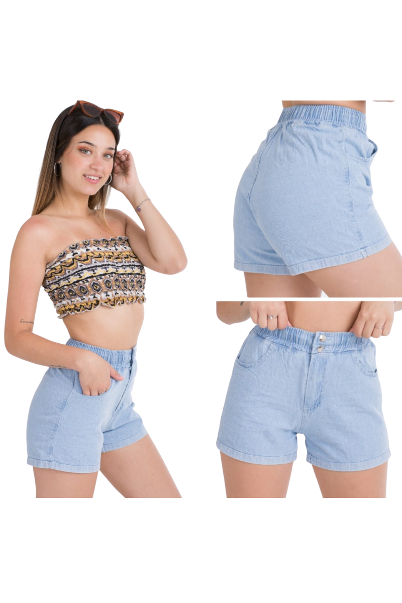 SHORT CELESTE BOTONES